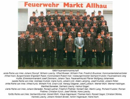 Feuerwehrmannschaft 1989